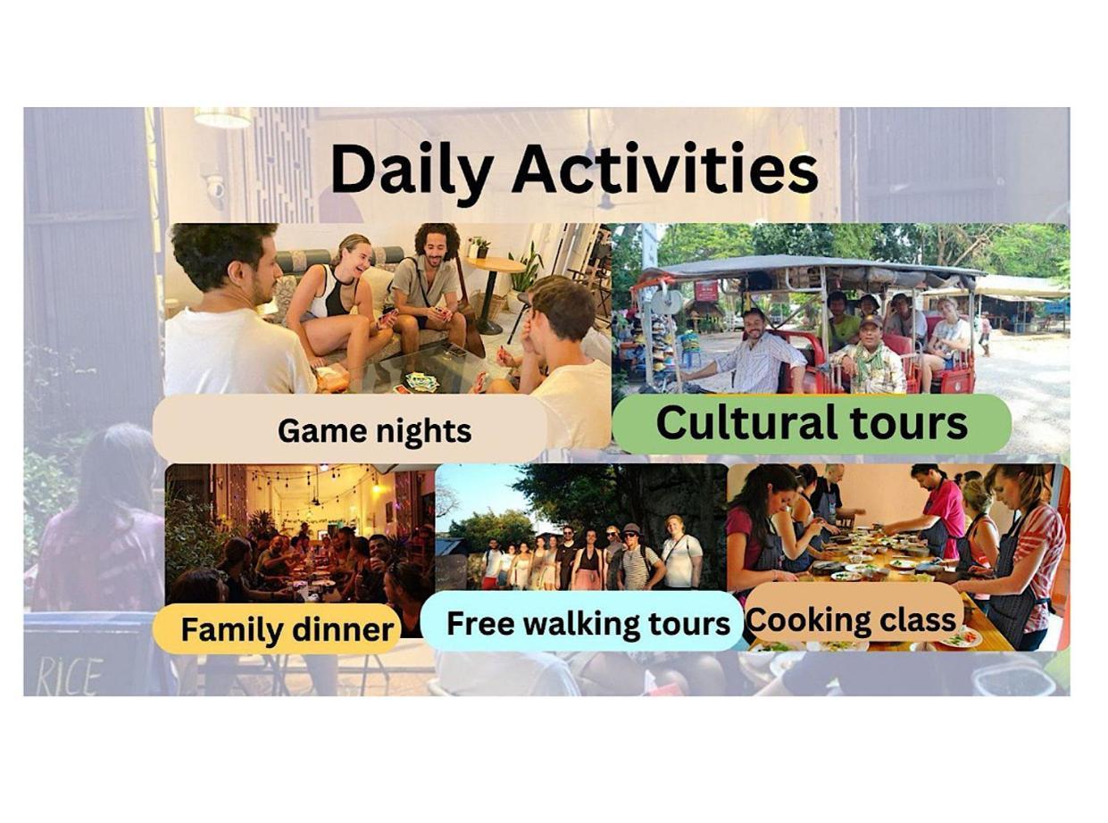 Social Backpacker Hostel & Rooftop Bar Баттамбанг Экстерьер фото